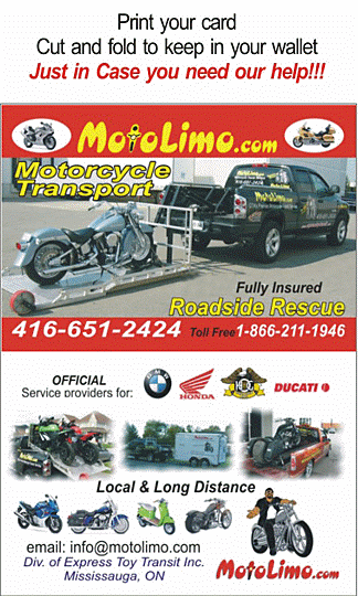 MotoLimo Card