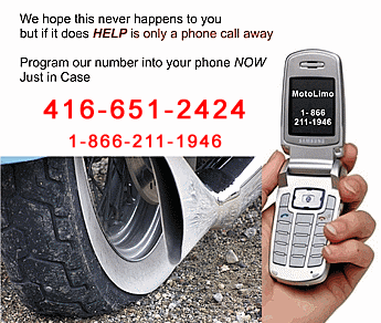 Call MotoLimo motorcyle towing service, help is only a phone call away.